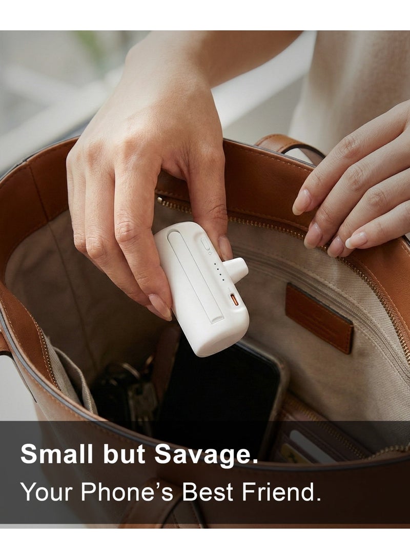 MICRODIA PowerPack Nano Mini 5000mAh Power Bank, PD 40W Portable Charger & Battery Pack Compatible with iPhone 16/15 Series, Samsung S25/S24/S23/S22 Ultra, etc – Black - Image 4